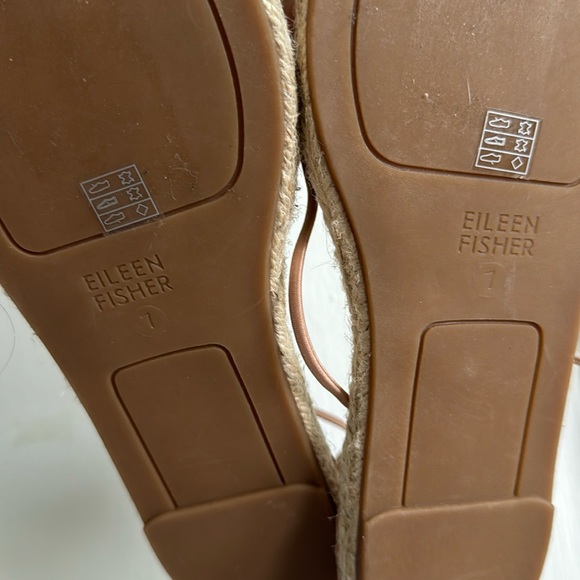Eileen Fisher Espadrille Sandals Tan Size 7 - Picture 10 of 11
